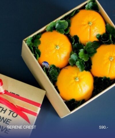 055 Serene Crest  (กระเช้าส้มแห่งความเรียบง่ายสงบสุข)